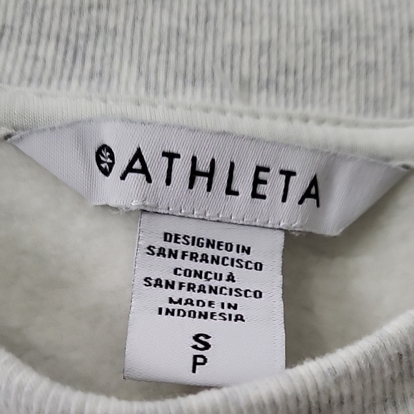 Athleta Power of She Crewneck Womens Sweater Light Gray Small - Picture 8 of 10